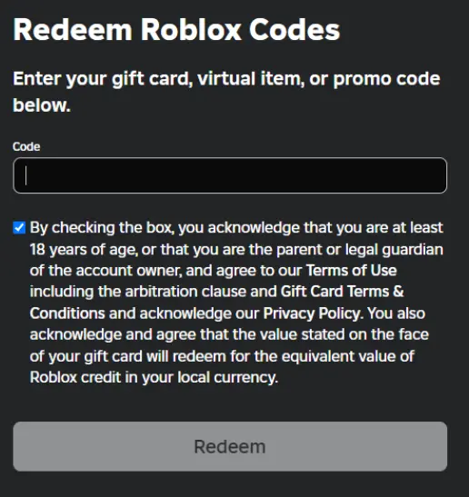 How to Redeem Roblox Codes